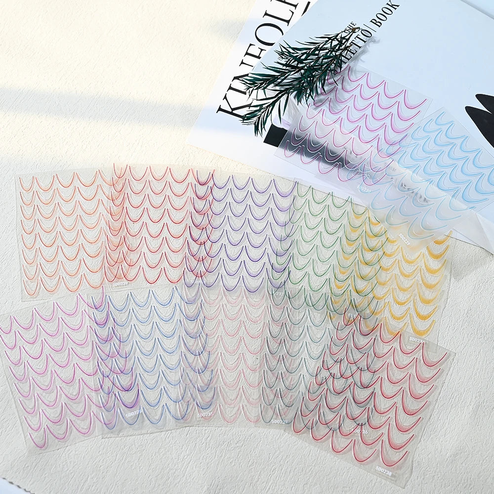 MAFANAILS French Gradient Sticker Set - 14 Stück 5D