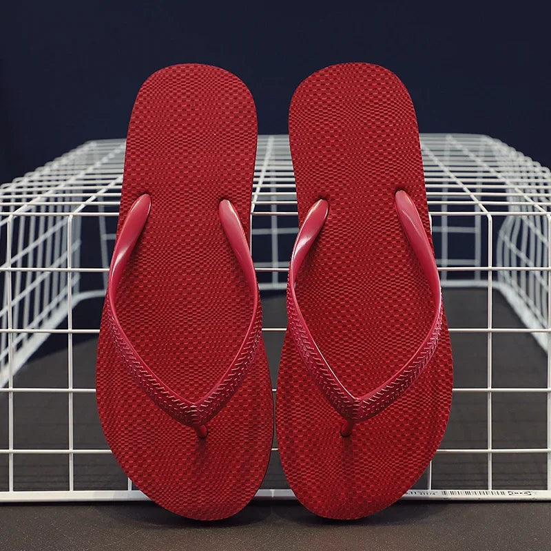 Women Summer Slippers Solid Beach Flip Flops Anti-slip Slipper Casual Shoes Home Shoes Women Simple Comfortable Beach Shoe
