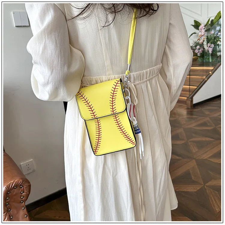 Fashion Vielseitig Crossbody Taschen 2025 - Baseball Gedruckt Schulter Tasche - Handy Quadrat Taschen Personalisiert Schräg Klein Geldbörse