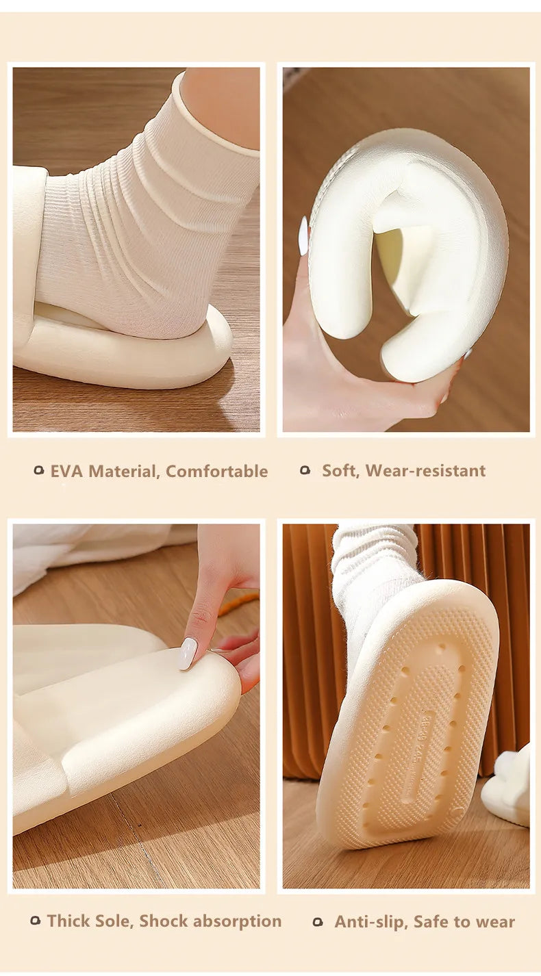 New Soft EVA Slippers Couples Home Slipper Outdoor Beach Summer Sandals Bath Men Flip Flops Non-Slip Women Thick Sole Shoes