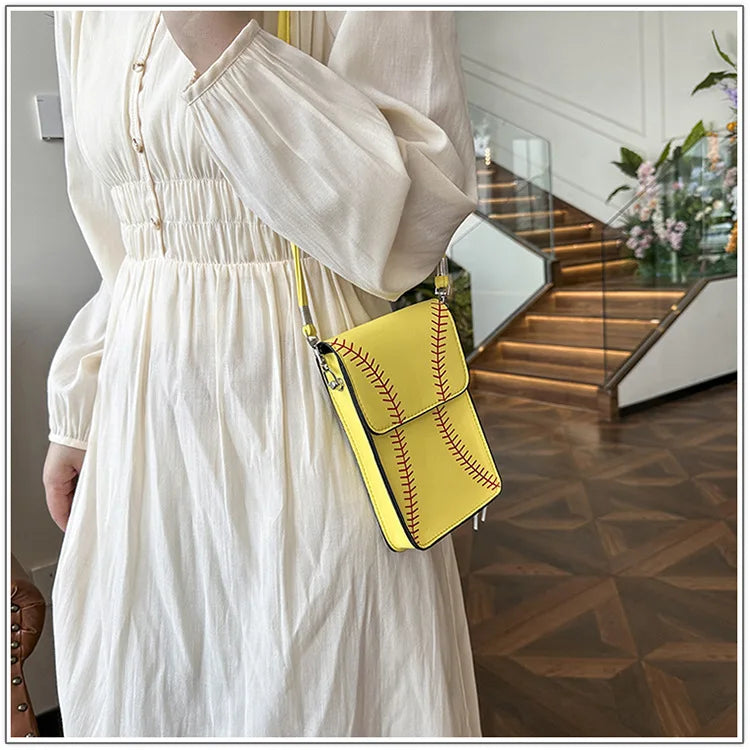 Fashion Vielseitige Umhängetaschen 2025 - Baseball Bedruckt Schultertasche - Handy Quadrat Taschen Personalisiert Schräg Kleine Geldbörse