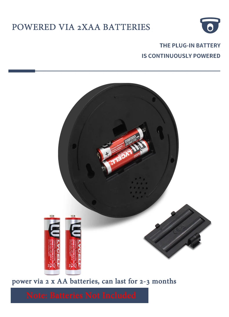 Attrappe-Kamera 2025: Creative Black Plastic Dome CCTV - Flashing LED Fake Camera AA Battery Collection