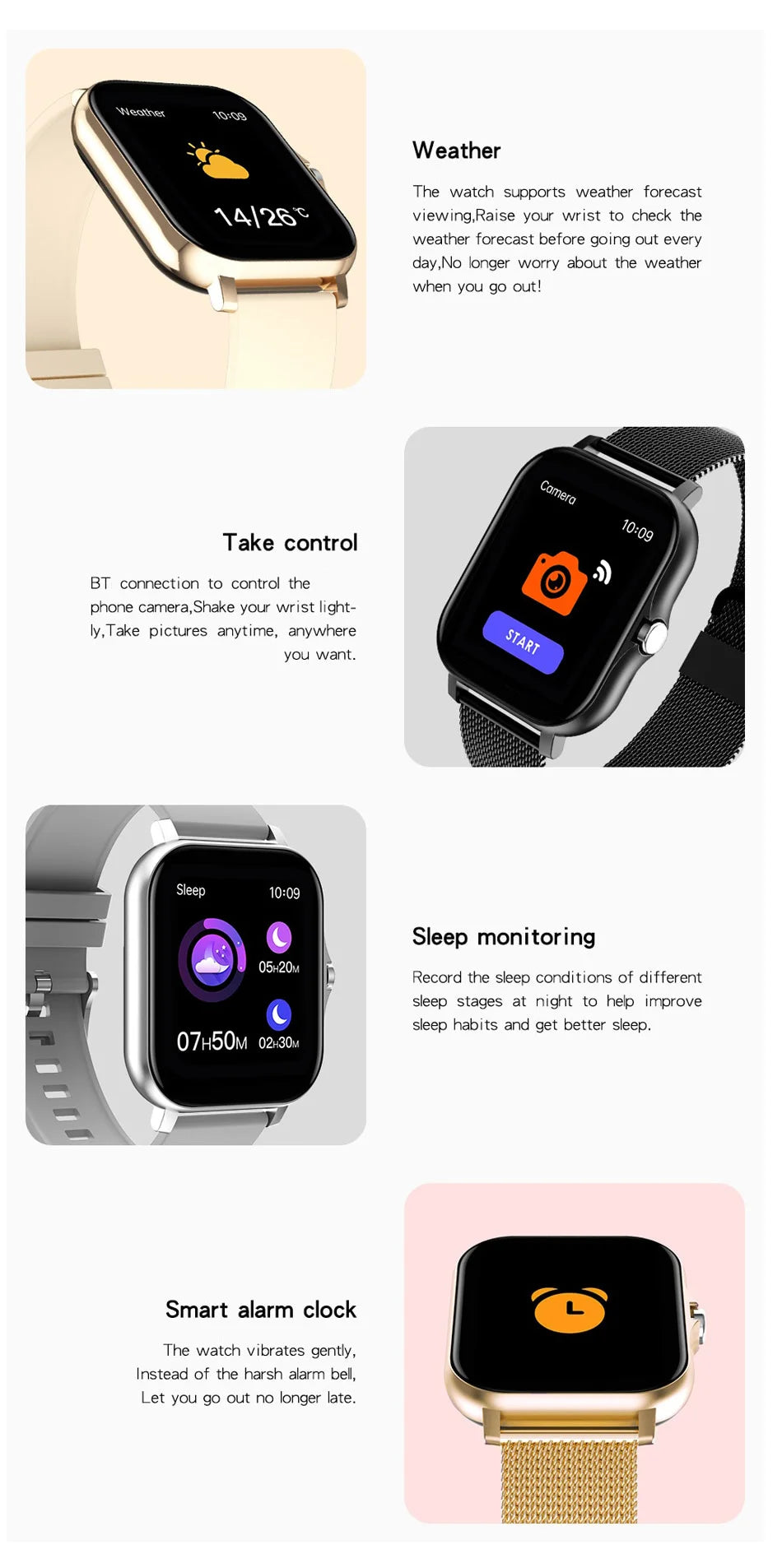 SmartWatch Pro Bluetooth Anruf - 1.44 Zoll SpO2 Blutdruck