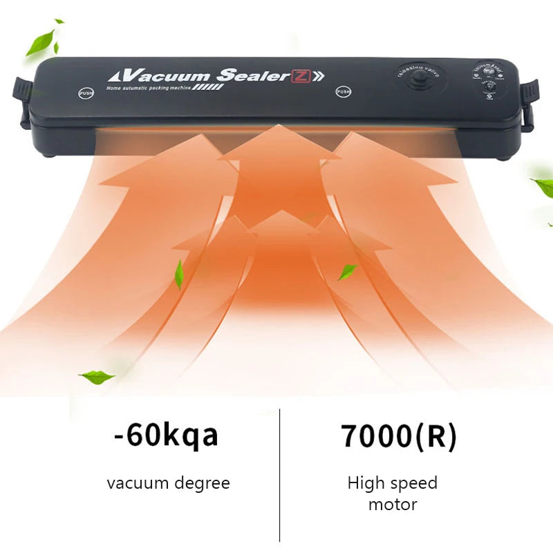 US Food Vacuum Sealer Vacuum Packaging Machine for Food with 10pcs Packed Bags 220V Automatic Household Food Vacuum Sealing