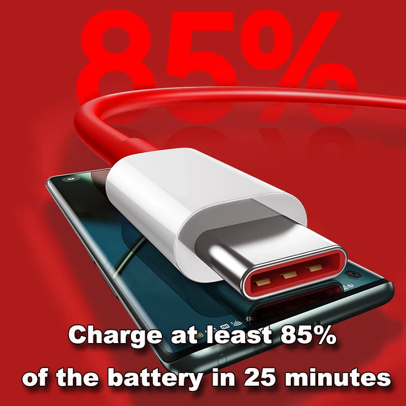 Ladekabel 2025: PD 65W Supervooc OnePlus Ace - USB C Type C Warp Dash Charge Fast Charger Collection