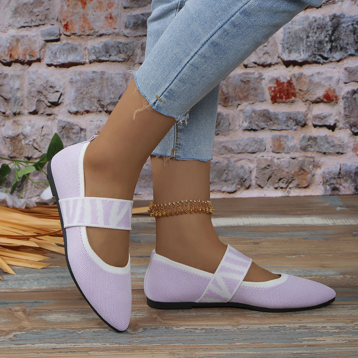 Women's Ballet Flats Casual Shoes Low Heel Barefoot Elegant Woman Sneakers Socofy Comfortable Pointed Toe on Offer Free Shipping