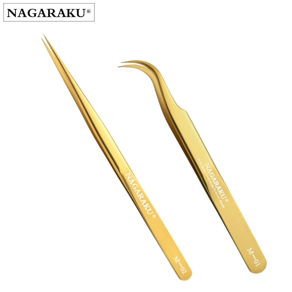 NAGARAKU Wimpernverlängerung Pinzette Makeup Edelstahl Wimpern 3D Präzise Clip