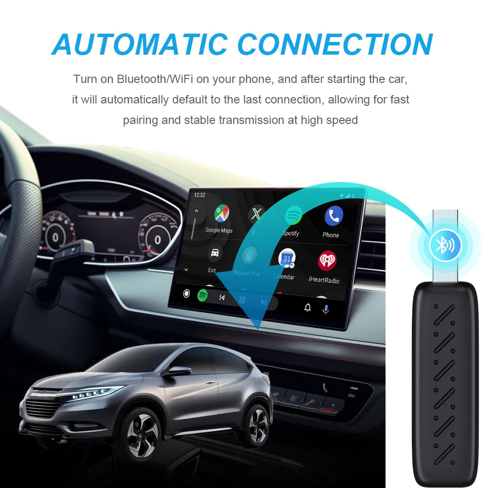 AutoLink 2in1 CarPlay Adapter - USB 5V Bluetooth Mini