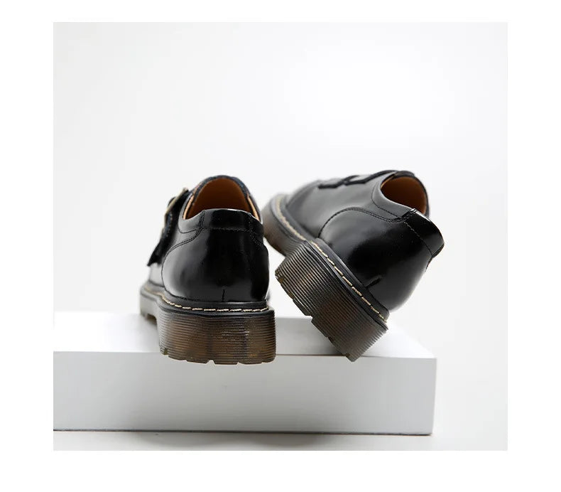 Frauen Flache Casual Loafers Schuhe 2025 - Damen Flach Fashion Vintage Britisch Leder - Oxford Loafers Fashion Designer Leder Slip On Schuhe