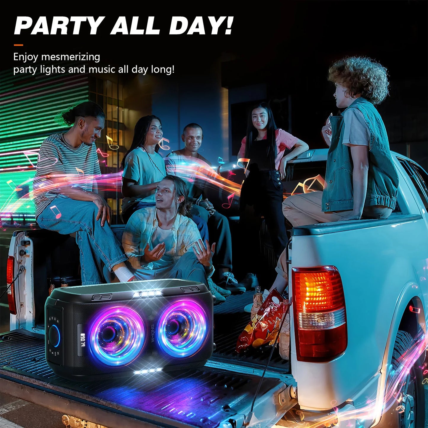 Party-Lautsprecher 2025: W-KING 250W PEAK Bluetooth - 120dB Massive Bass V5.3 Boombox Wireless Collection