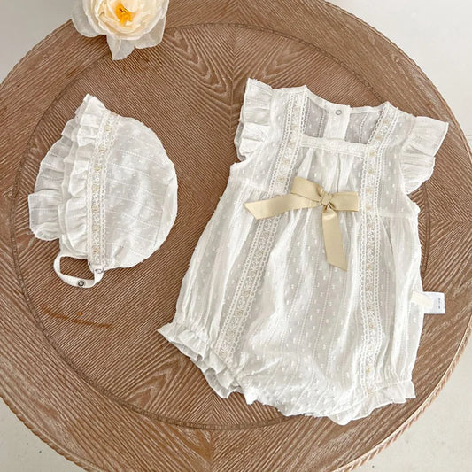 Bratyeessi Jumpsuit Spitze - Baumwolle 0-12M Rüschen