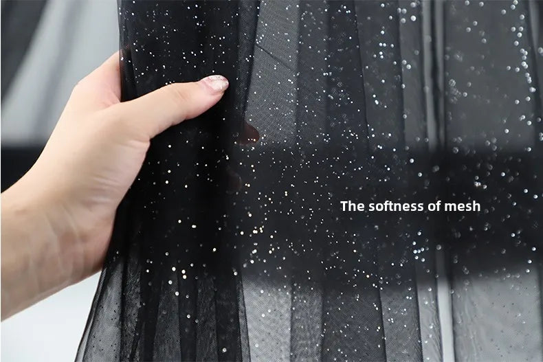 TüllPro Glitzer-Tüll - Chiffon Polyester 160cm Reißfest