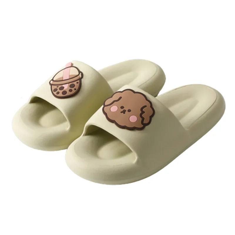 New Soft EVA Slippers Couples Home Slipper Outdoor Beach Summer Sandals Bath Men Flip Flops Non-Slip Women Thick Sole Shoes