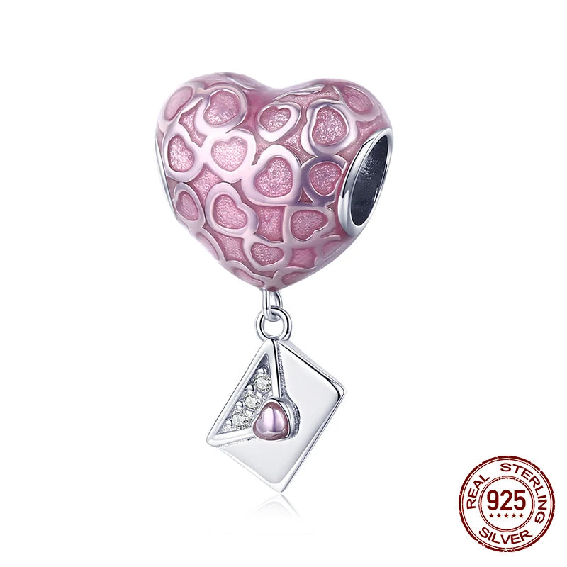 WOSTU 925 Sterling Silber Anhänger 2025: Frauen Junge Mädchen Haustier Kamera Biene AAA Cubic Zirkonia - Kaffee Marienkäfer Perlen DIY Original Armband 1.9g