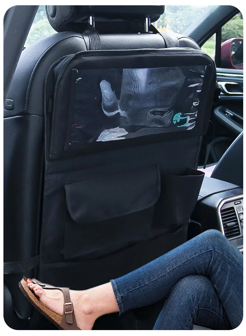Geantă de depozitare pentru scaunul din spate al mașinii, capacitate mare, organizator cu mai multe buzunare, pliabil, pentru masă, tavă pentru tabletă, geantă agățată