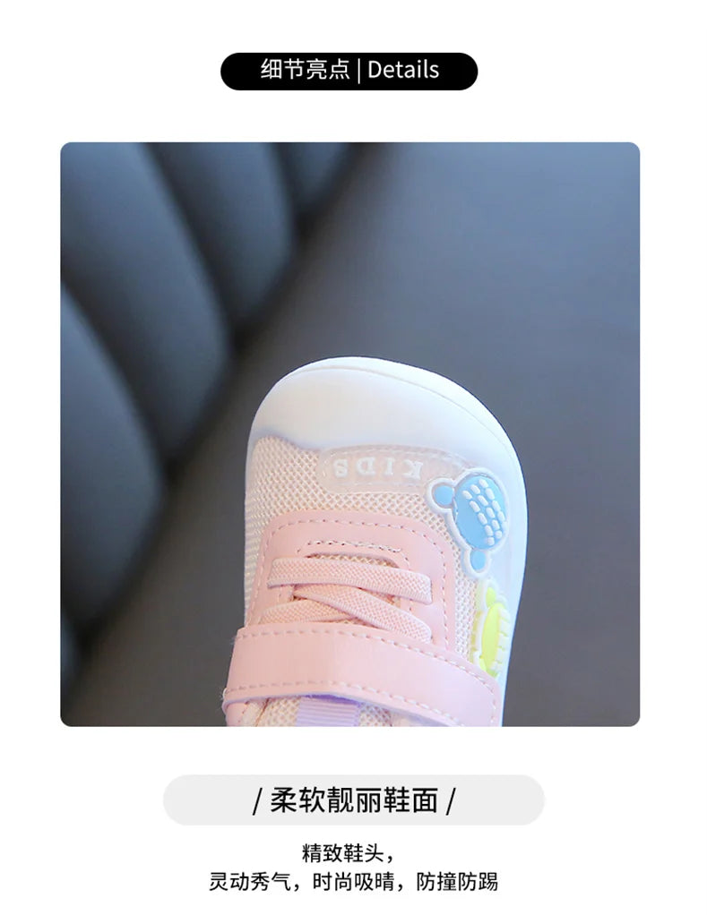 LunaKids Mädchen Sneaker Atmungsaktiv - Mesh Größe 24 30
