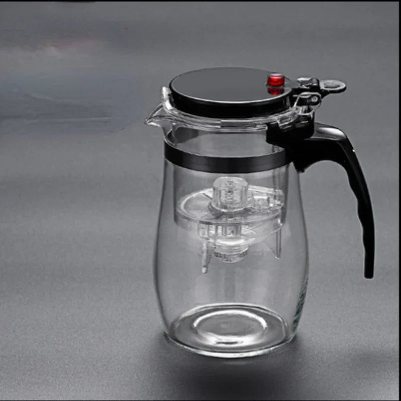 Tea Pots Heat Resistant Glass Tea Pot Tea Infuser Chinese Kung Fu Tea Set Kettle Coffee Glass Maker Convenient Office Tea Sets