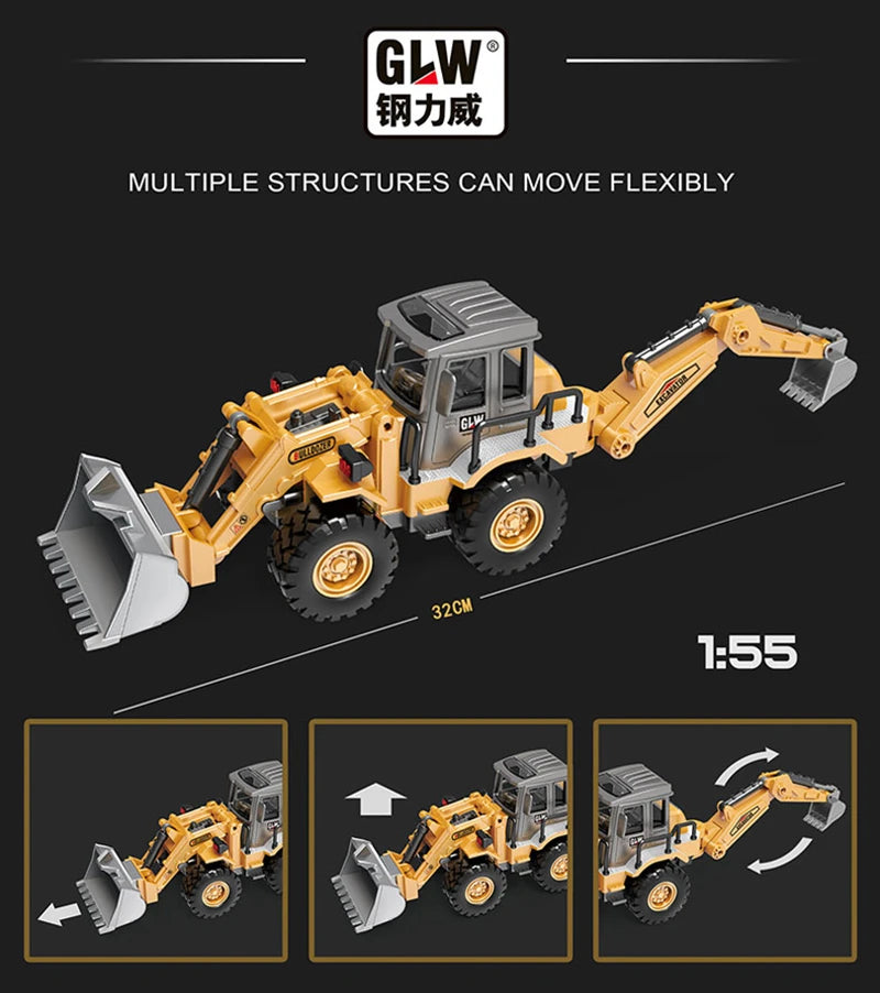 Baufahrzeug-Set 2025: Alloy Traktor & Bagger - Farm Engineering Collection