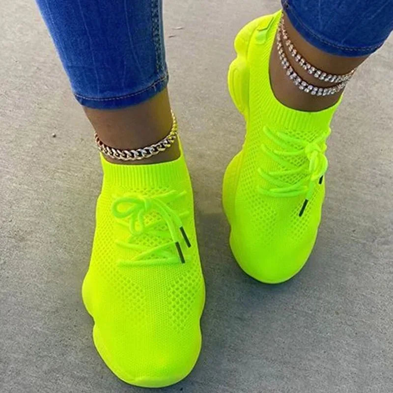 Women Sneakers Mesh Shoes Flats Breathsble Walking Casual Sport Shoes Female Comfort Ladies Plus Size Tenis Feminino Gym Shoes