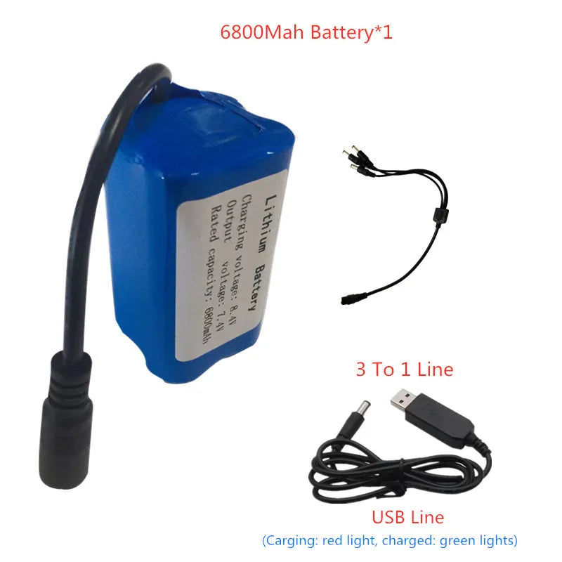 RC-Boot-Akku 2025: 7.4V 13600Mah 6800Mah Battery For V020 V900 2011-5 V007 C18 H18 V18 D18B FX88 - Remote Control RC Fishing Bait Boat Battery Parts Collection