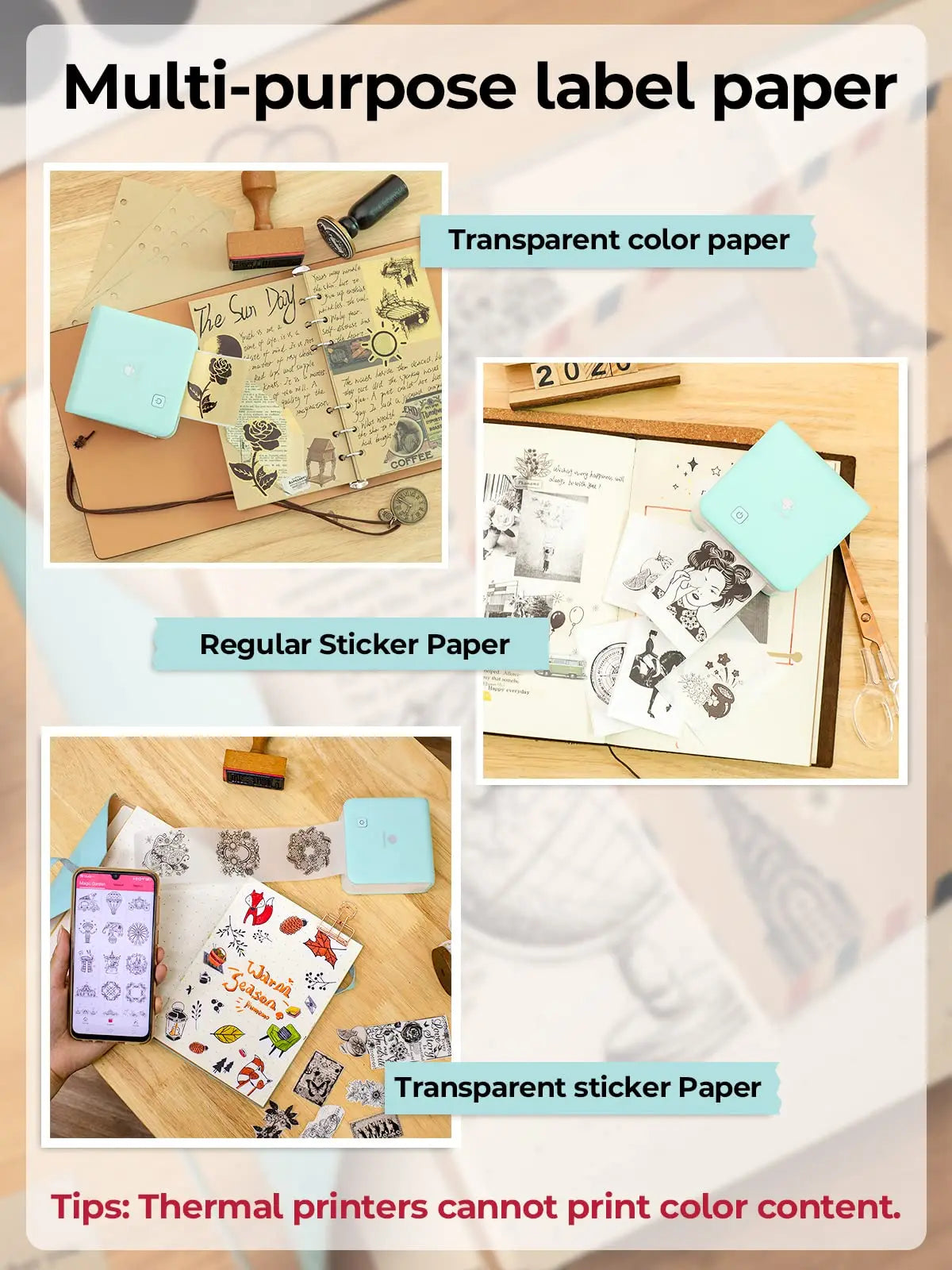 Premium Mini Bluetooth Drucker - 58mm Thermo Akku2000