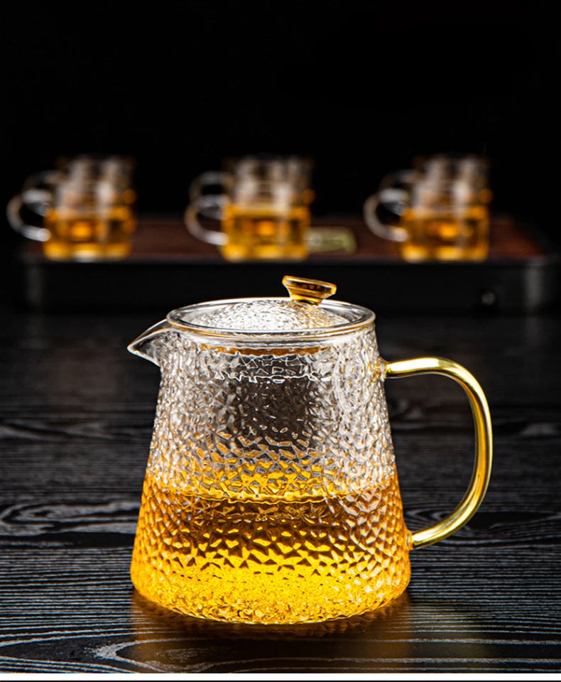 GIANXI High Quality Heat Resistant Glass Tea Pot Chinese Kung Fu Tea Set Puer Kettle Coffee Glass Pot Convenient Office TeaPot