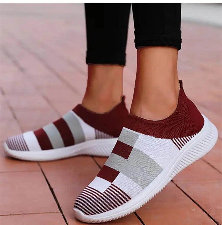 Sneaker Woman Fashion Flat Ladies Shoes Breathable Womens Sneakers Slip On Sock Shoes Trainers Zapatos De Mujer Women's Sneakers