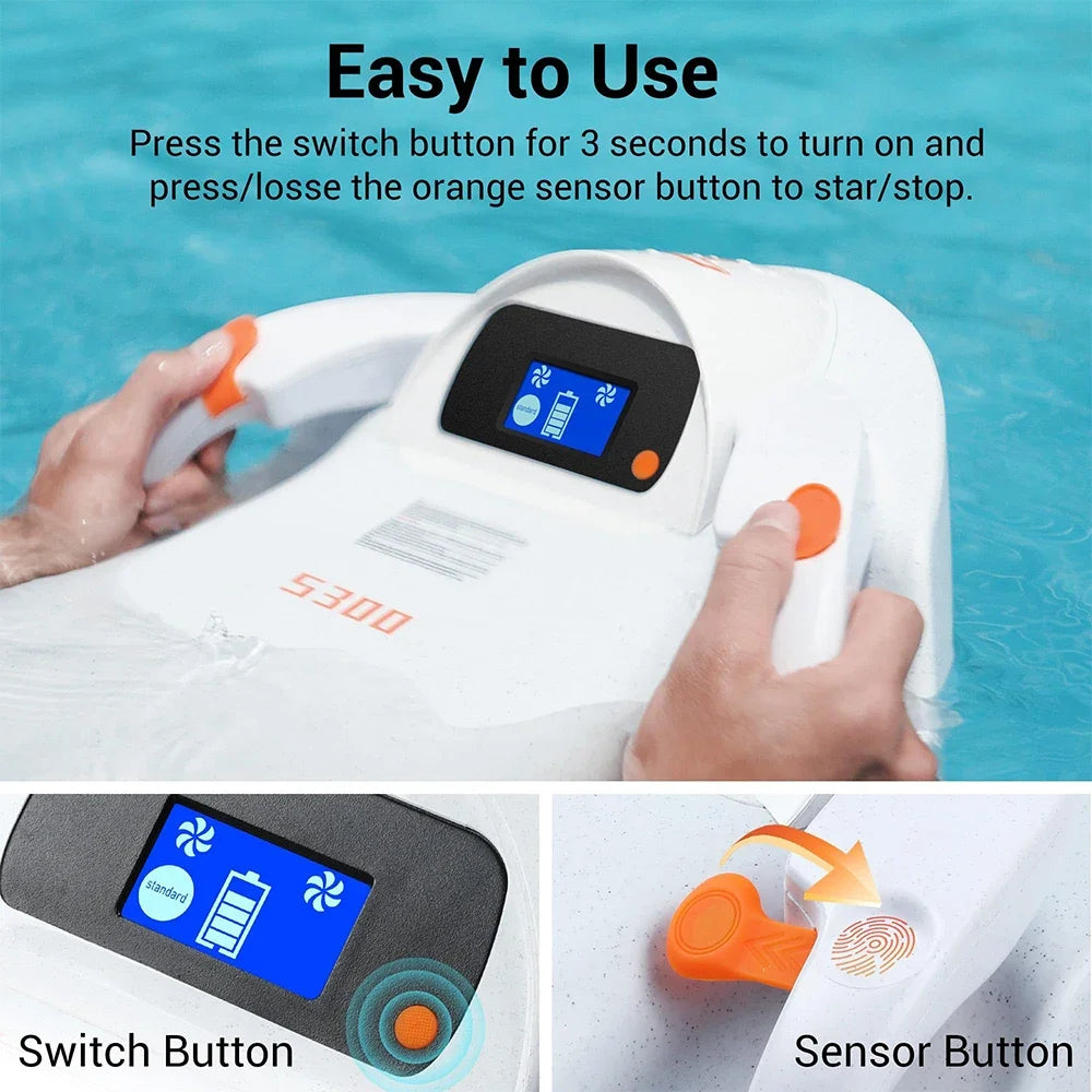 Elektro-Surfboard 2025: TESMOTO S300 Electric Surfboard Up To 80 Minutes Playtime Water Sports Bodyboard Electric Kickboard Women/Men Swimming Pool Collection