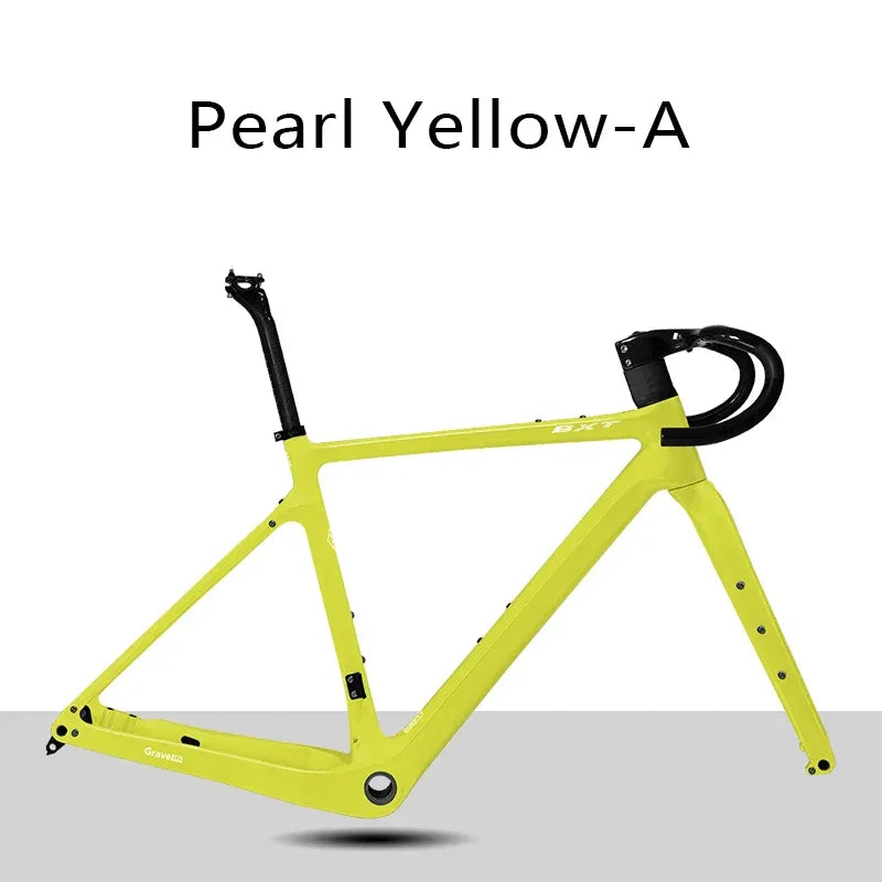 BXT Disc Brake Carbon Gravel Bike Frame 700C/27.5er Max Use 47C/2.1 Tire Carbon Gravel Bicycle Frame Thru Axle Carbon MTB Frame - Golden Bridge Store