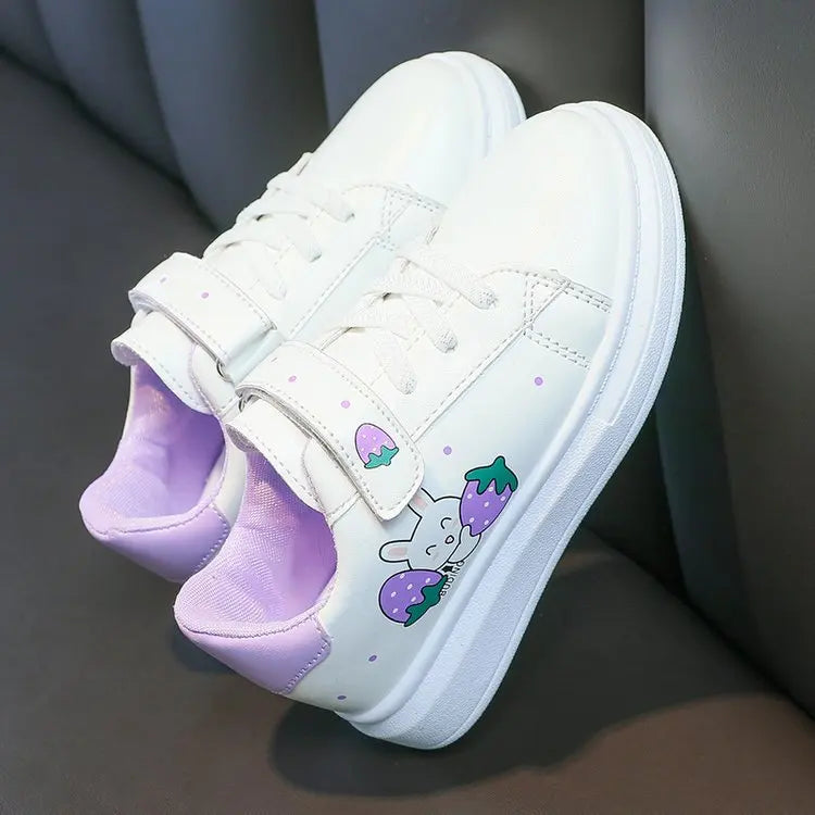 Mädchen Schüler Casual Flache Schuhe 2025 - Kinder Frühling Herbst - Weiße Sport Laufschuhe Sneaker 3-16 Jahre