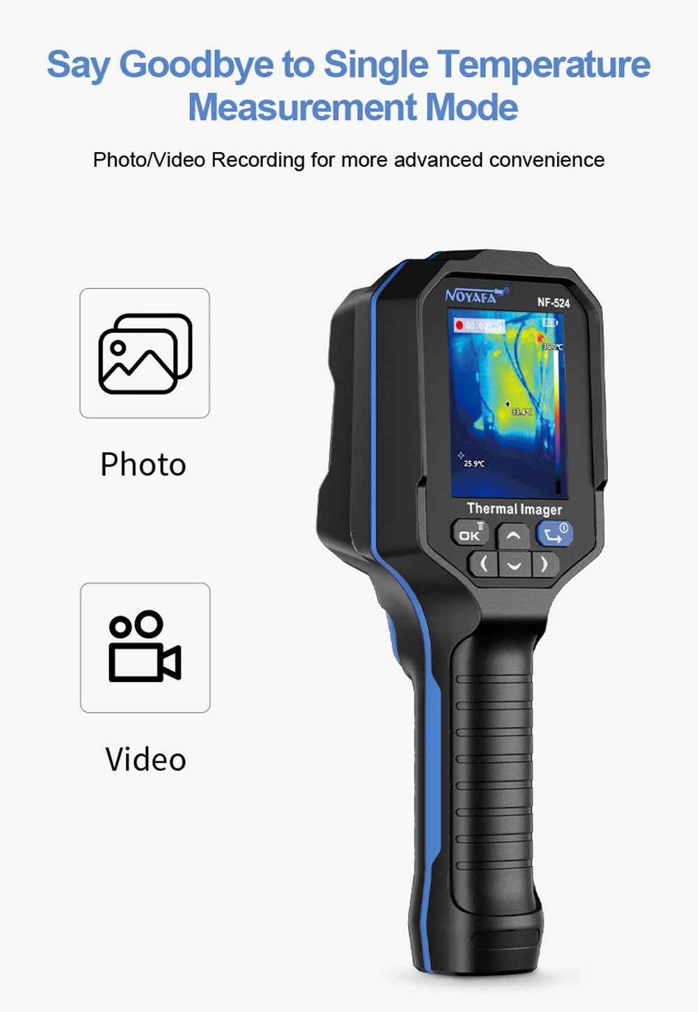 NOYAFA Infrarot Wärmebildkamera 120x90 Thermal Imaging Camera NF-524 Thermal Imager Pipeline Leak Automotive Inspect Tools