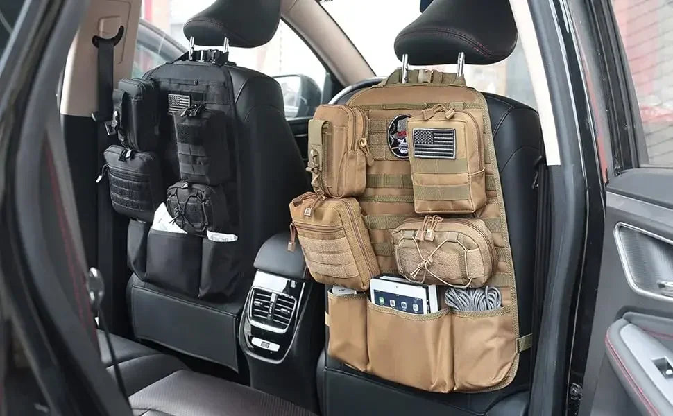 Car Back Seat Tactical Storage Bag Multifunctional Car Seat Storage Bag Military Outdoor Self-driving Hunting Seat Cover Bag