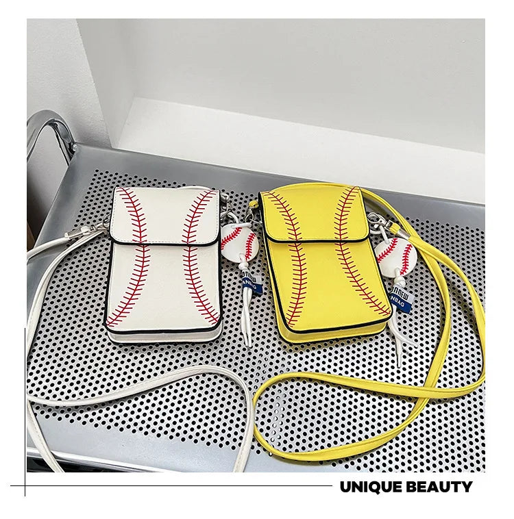 Fashion Vielseitig Crossbody Taschen 2025 - Baseball Gedruckt Schulter Tasche - Handy Quadrat Taschen Personalisiert Schräg Klein Geldbörse