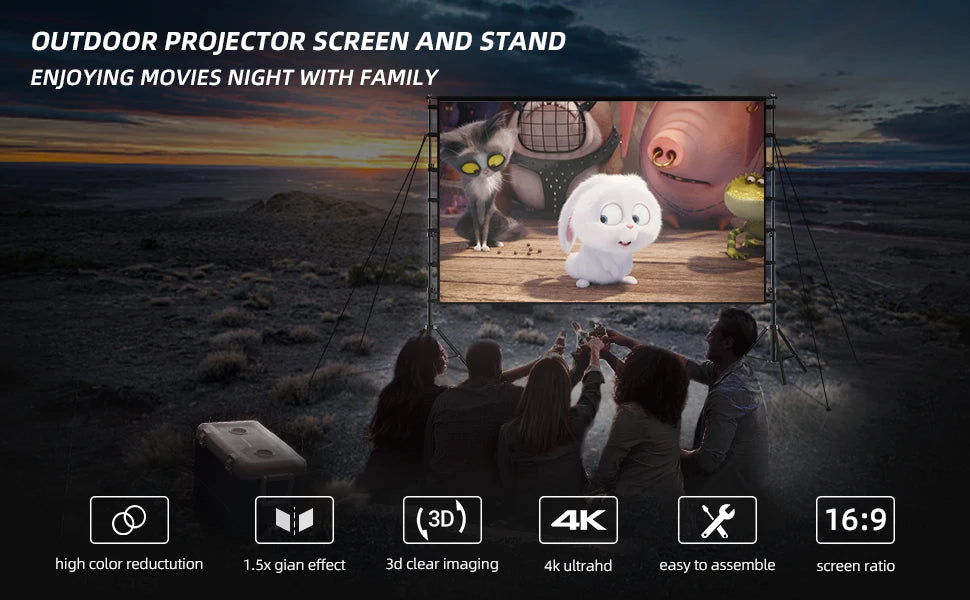 Ecran de proiector 2025: Ecran-suport portabil VEIDADZ - Colecție Home Theater