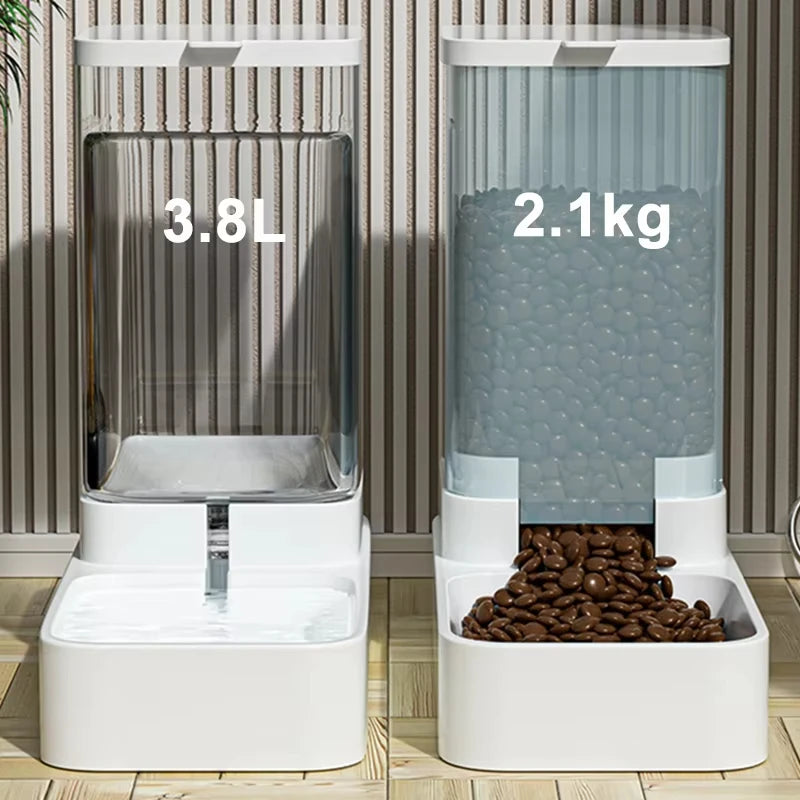 Große Kapazität Pet Feeder 2025 - Automatisch Pet Wasser Spender - Hunde Katzen Food Storage Spender Langlebig Cat Drinker Hunde Feeder