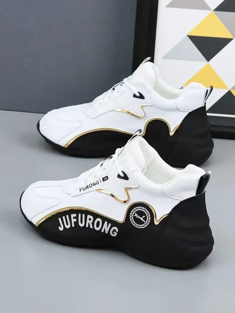 Man 2024 Luxury Sneakers Sports Shoe Women Casual Sneakers Chunky Sneakers Couples New Designer Soft-soled Leather Running Shoes