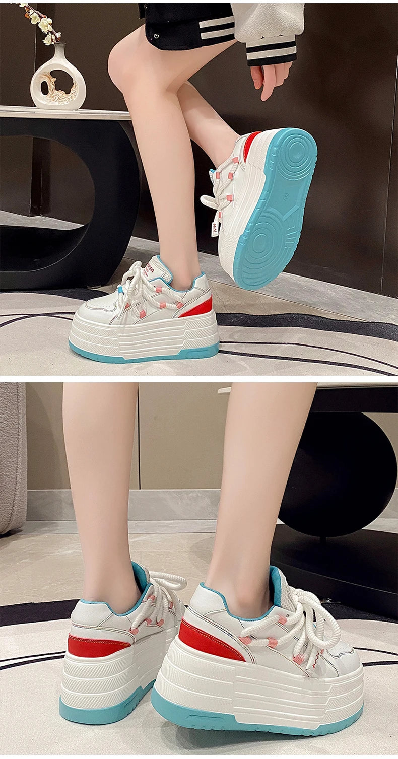 ShoeStyle Classic 8cm Plateau - Gummisohle Meshfutter 37-42