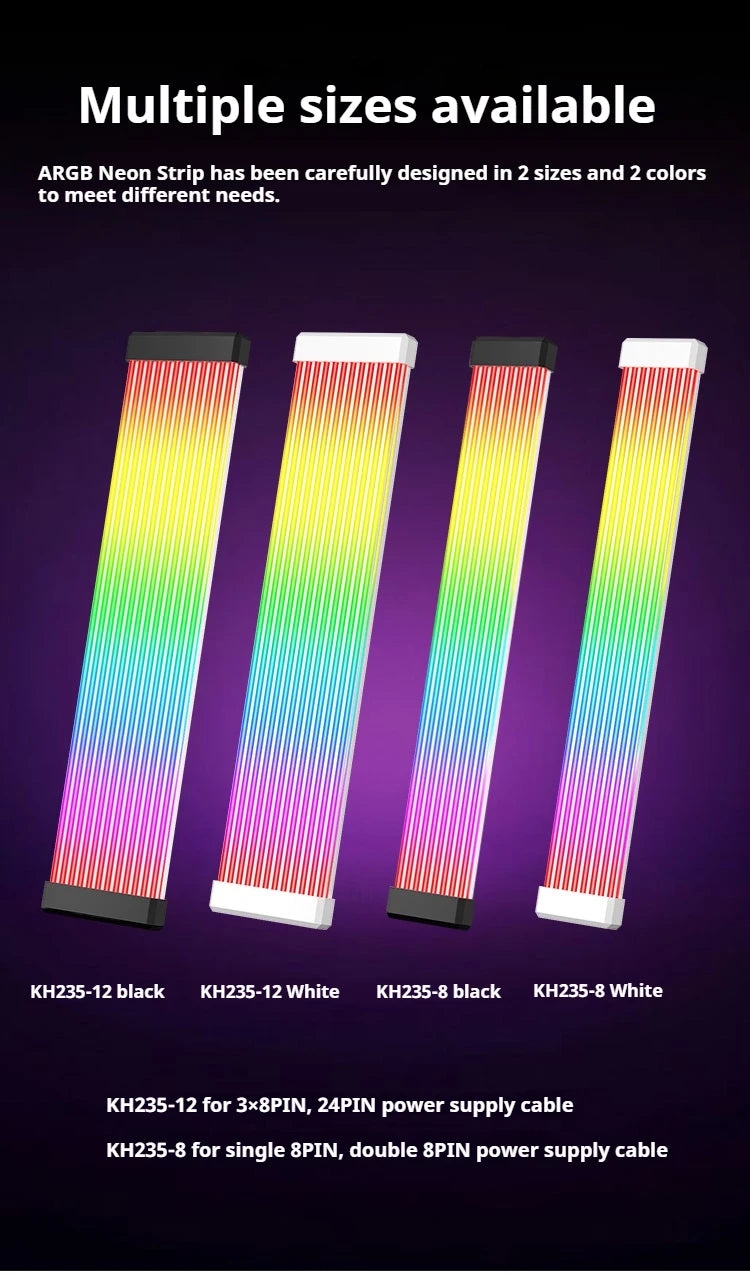 LED-Strip 2025: Coolcirc ARGB LED Light Strip Bar 8/24-PIN Motherboard Power Extension Cable Flexible DIY Collection