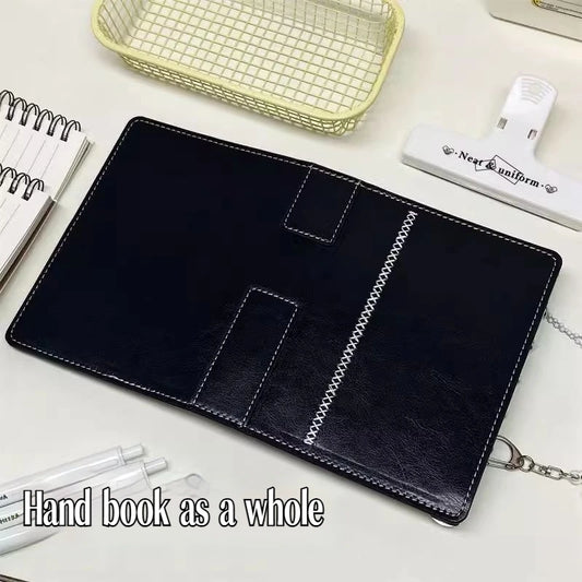 Leather Portable Pocket Booklets Black/Brown A7 Pu Notebooks With 40sheets Blank Pages For Kids' Daily Plans Back To School Gift