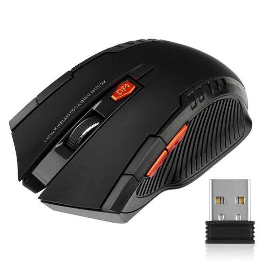 2.4G Wireless Maus USB-Empfänger 6 Tasten Professionelle Optische Wireless Maus USB Rechts Scroll-Maus für Laptop PC Gamer