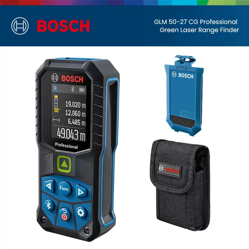 Bosch GLM 50-27 CG Professional Laser Entfernungsmesser 2025 - 50M Elektronisch Messwerkzeuge - Bluetooth App Fernsteuerung Farbiges Display
