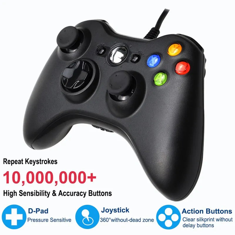 USB Verkabelt Controller Für Xbox 360 /360 Slim Konsole Gamepad Joypad Für PC Joystick Für XBOX360 Konsole Für PC Windows 7,8,10,11