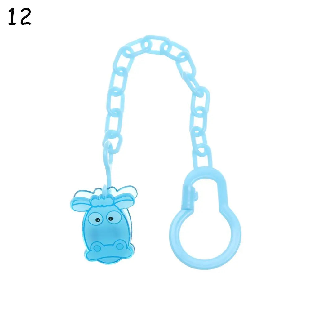 Cartoon Animal Baby Pacifier Clips Baby Pacifier Clip Chain Newborn Dummy Pacifier Chain Clip Holder Baby Pacifier Chain