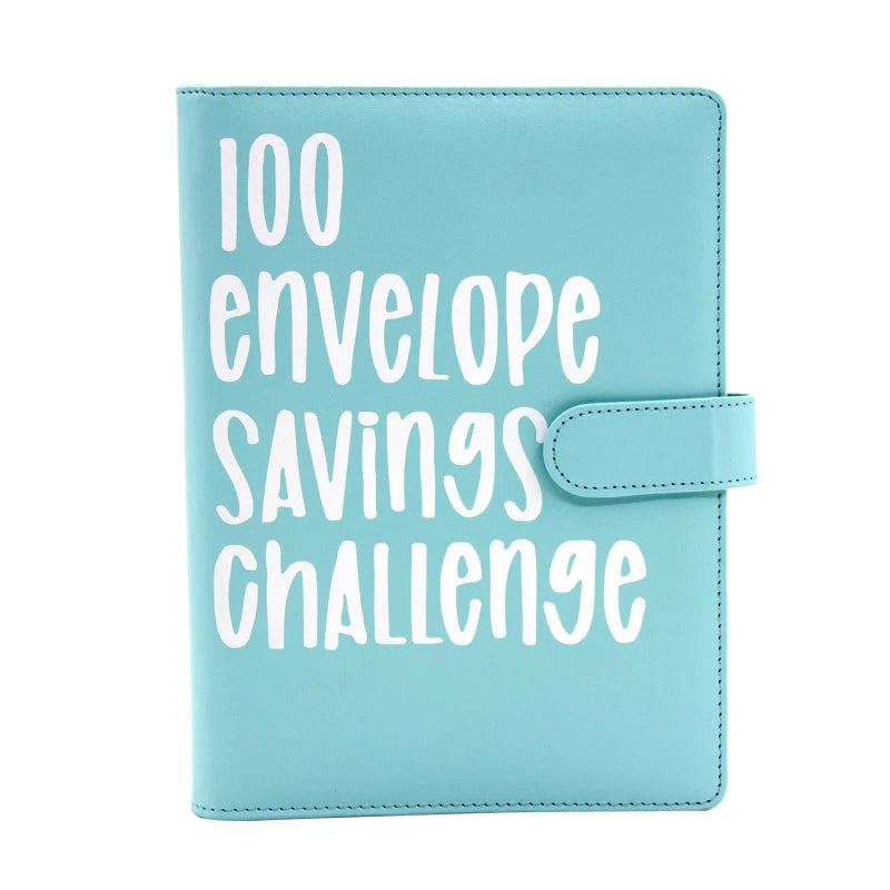 PU Leather Loose-leaf Journal Notebook 100 Day Couple's Challenge Savings Book Magnetic Buckle Save Money Book Make Money Books