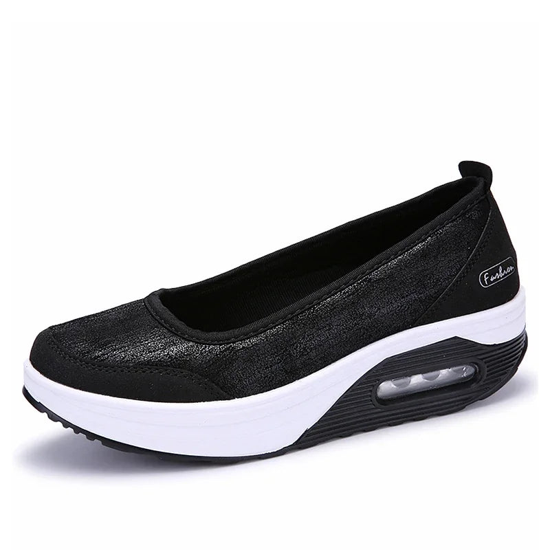 QRLQHY HFD8224 Pantofi sport confortabili - Material plat din cânepă 1 cm