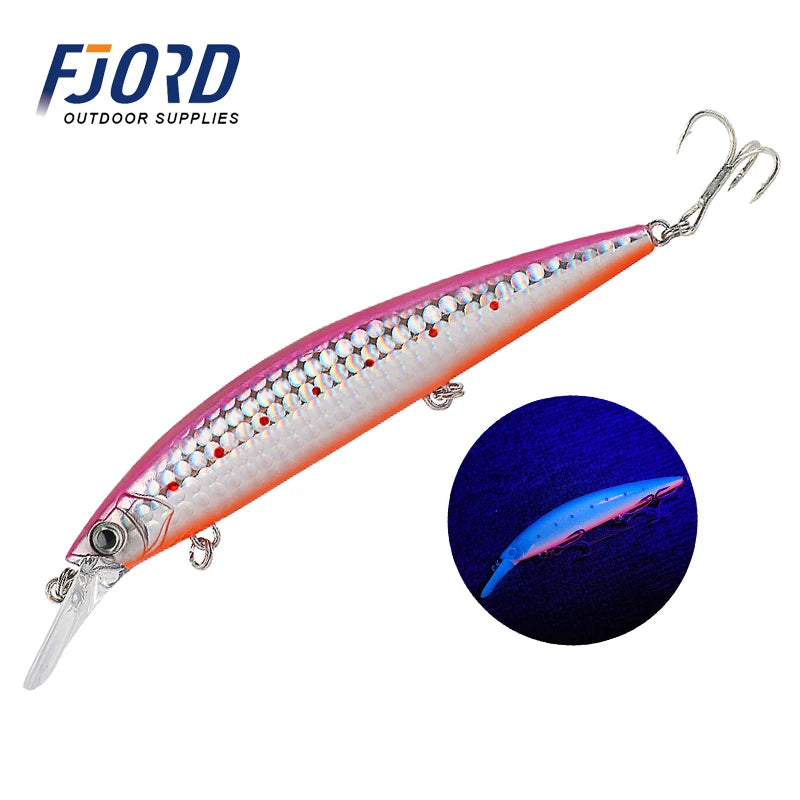 FJORD 110S 37g 90S 29g 70S 17g Schweres Sinken Minnow Angeln Köder Salzwasser Süßwasser Langer Wurf Meer Kunstlicher Köder Jerkbait
