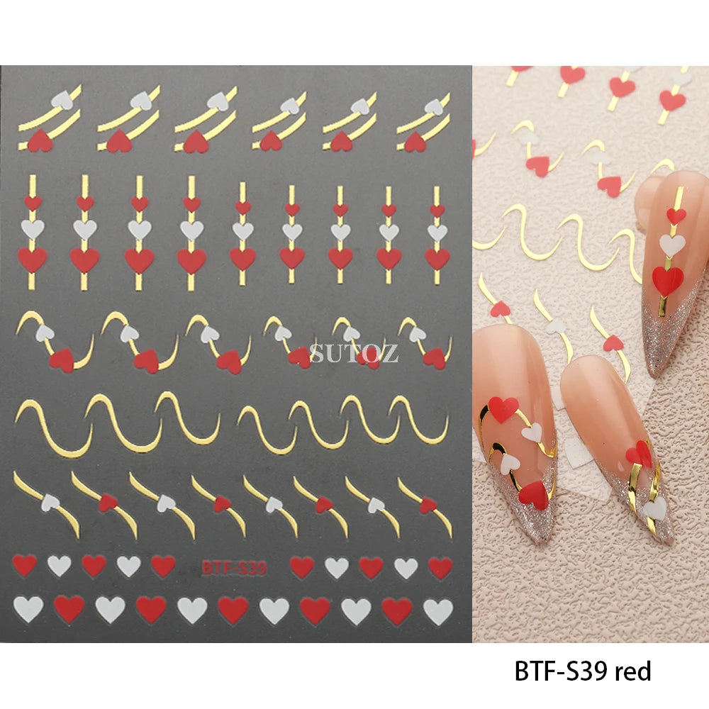 GL5D-K256 5D Sonnenblumen Nagelsticker - Herbstdesign Prägung