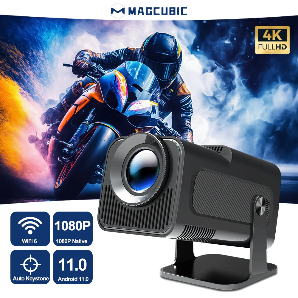 Proiector Magcubic Android 11 390ANSI HY320, 4K Nativ, 1080P, Wifi Dual 6, BT5.0, Cinema, Proiector Portabil pentru Exterior, Actualizat HY300