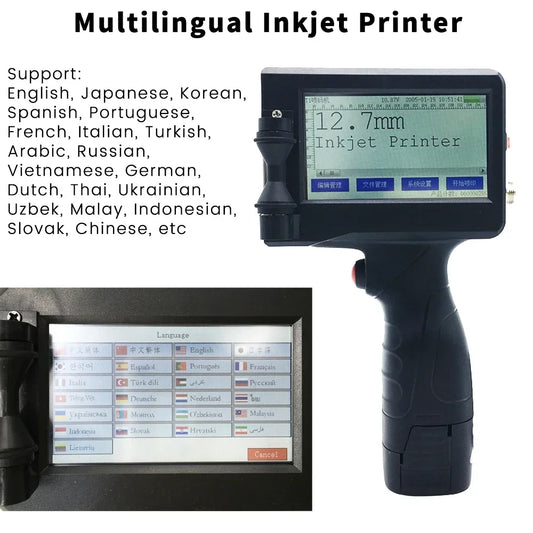 YUN DUAN Handheld Tintenstrahldrucker Schnell Trocknende Tinte Tintenstrahldrucker Tragbar Drucker Für Ablaufdatum Logo Plastikbeutel Glasflasche