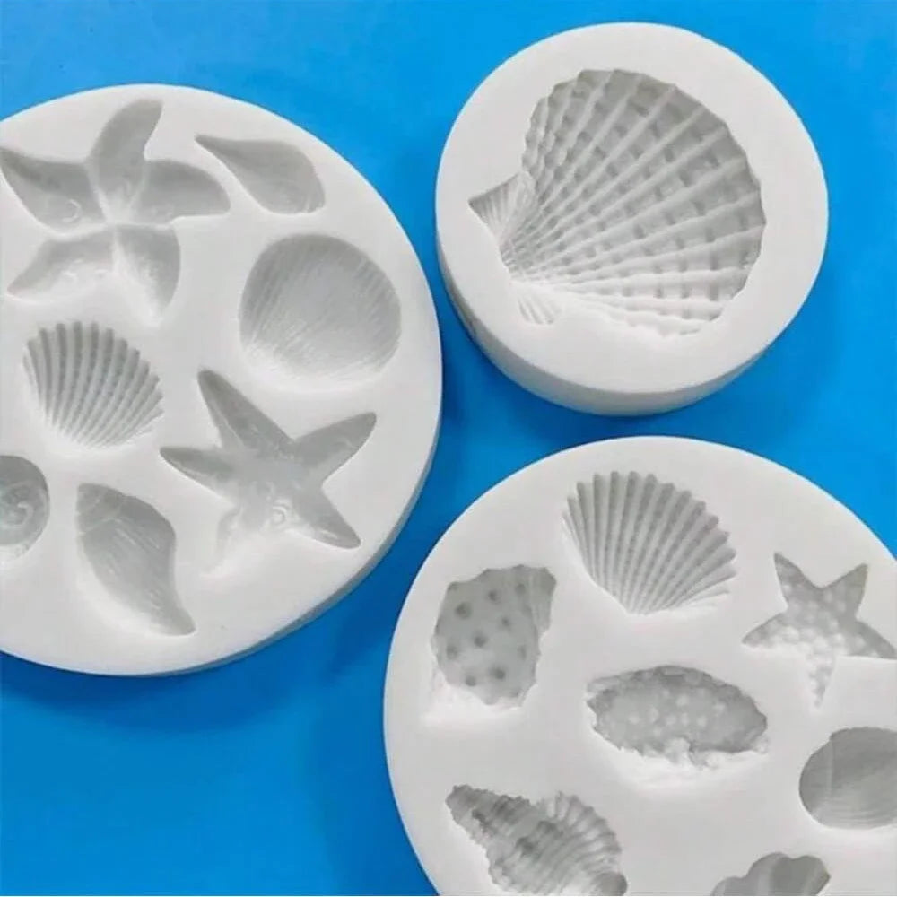 Silicone Shell Cake Mold, Conch Fondant & Chocolate Baking Mould Set, DIY Cake Decorating Tools for Cupcakes